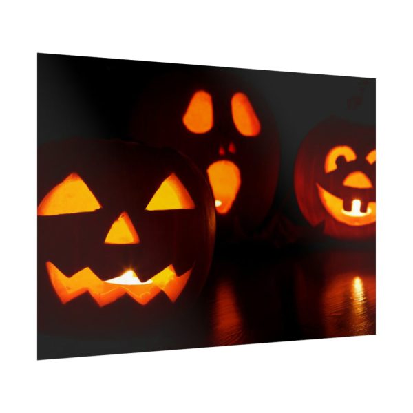 92409-112.jpg Halloween Pumpkin With Candles Inside Poster