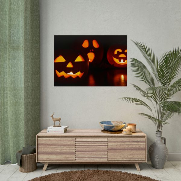 92409-113.jpg Halloween Pumpkin With Candles Inside Poster