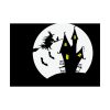 Witch Flying in Dark Poster