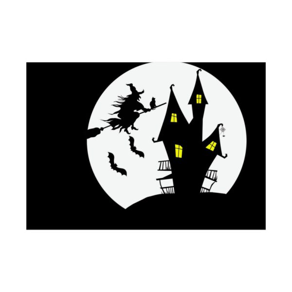 Witch Flying in Dark Poster