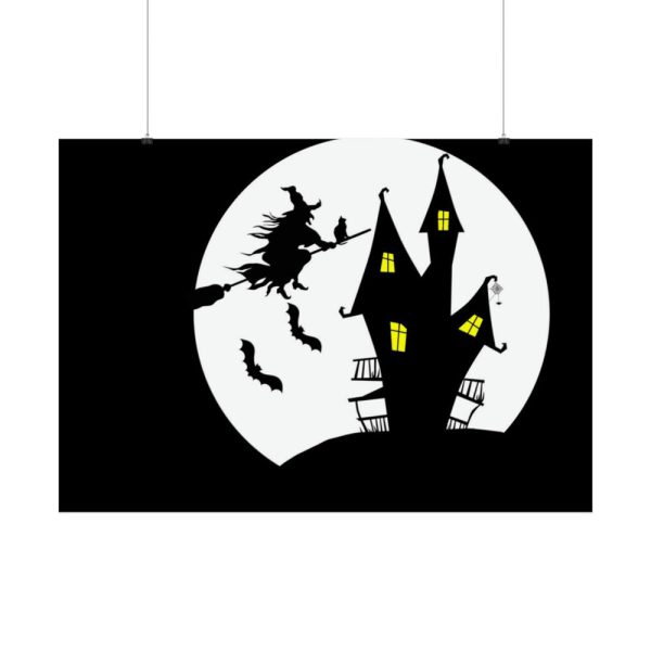 Witch Flying in Dark Poster