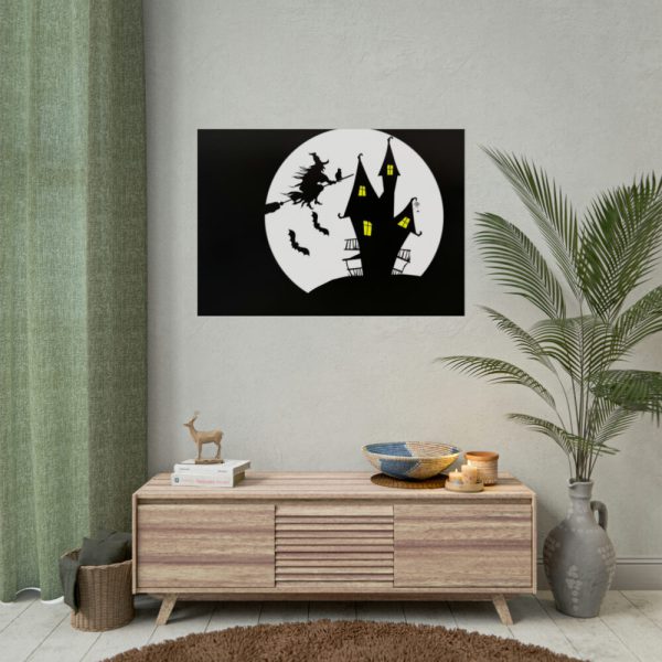 Witch Flying in Dark Poster