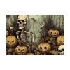 92409-170.jpg Halloween Pumpkins And Skeletons Poster