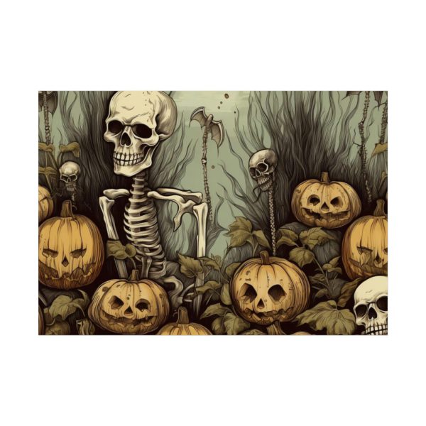 92409-170.jpg Halloween Pumpkins And Skeletons Poster