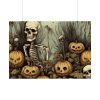 92409-171.jpg Halloween Pumpkins And Skeletons Poster