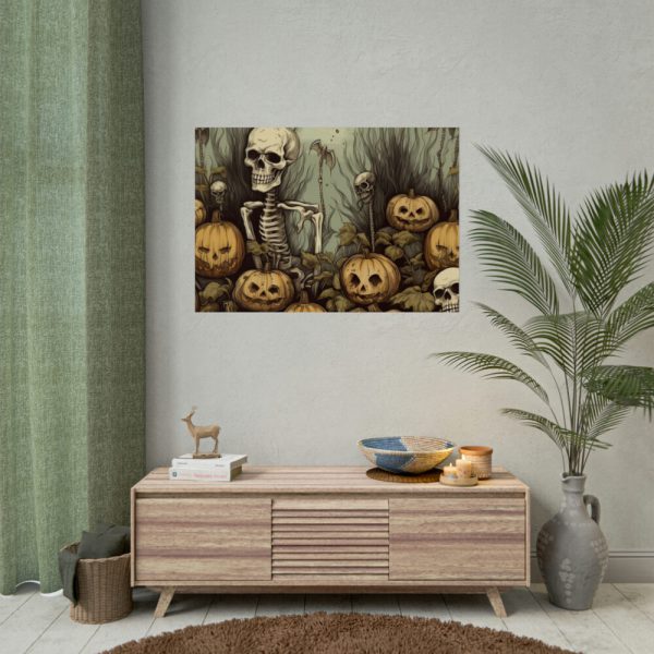 92409-173.jpg Halloween Pumpkins And Skeletons Poster