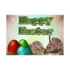 92409-235.jpg Two Easter Bunny with Eggs Poster