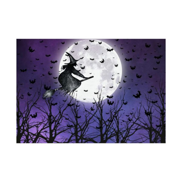 92409-245.jpg Halloween Witch Flying Broom Poster