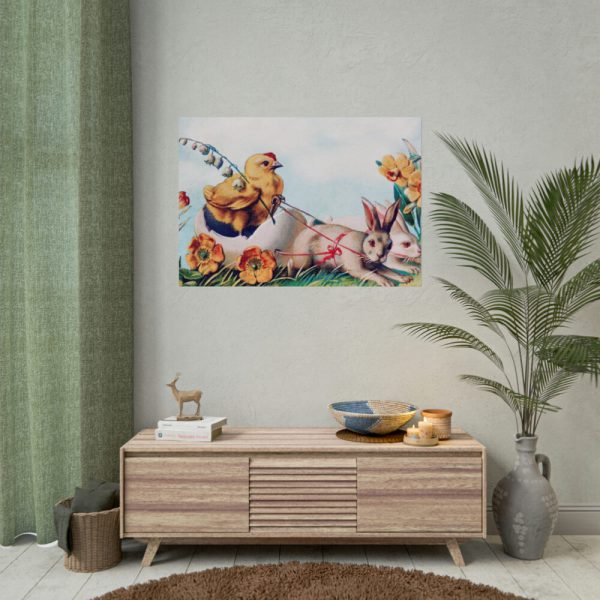 92409-273.jpg Chickens Chicks and Easter Bunny Poster
