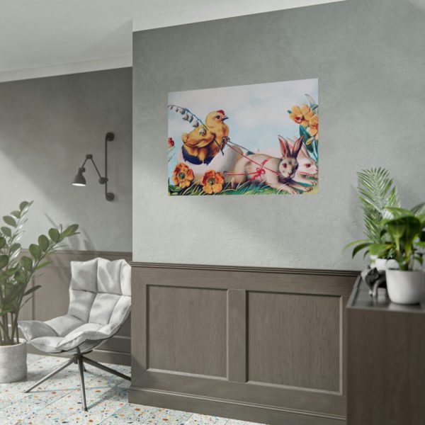 92409-274.jpg Chickens Chicks and Easter Bunny Poster
