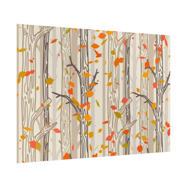 92409-387.jpg Bare Tree And Autumn Fall Leaves Poster