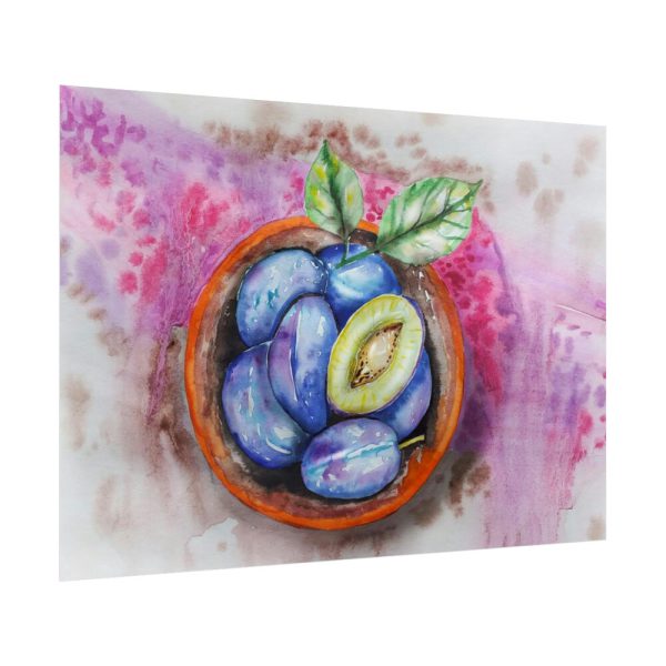 92409-407.jpg Plums, Plate, Fruit, Vitamins Poster