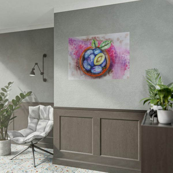 92409-409.jpg Plums, Plate, Fruit, Vitamins Poster
