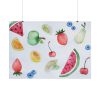 Fruit, Summer, Vitamins, Watercolor Poster