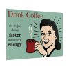Retro Coffee Drinking Woman Poster