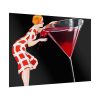 92409-477.jpg Woman Drinks From Large Wine Glass Poster