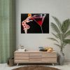 92409-478.jpg Woman Drinks From Large Wine Glass Poster