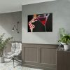 92409-479.jpg Woman Drinks From Large Wine Glass Poster