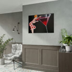 Woman Drinks From Large Wine Glass Poster - Image 10
