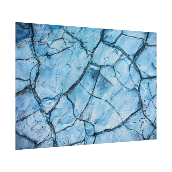 Blue Cracked Ground Texture Poster - Image 8