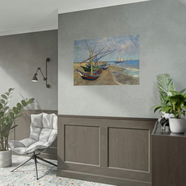 92409-564.jpg Vincent van Gogh's Fishing Boats on the Beach Poster