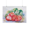 92409-566.jpg Strawberry, Watercolor, Drawing Poster