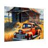 92409-57.jpg Old Red Truck Watercolor Poster