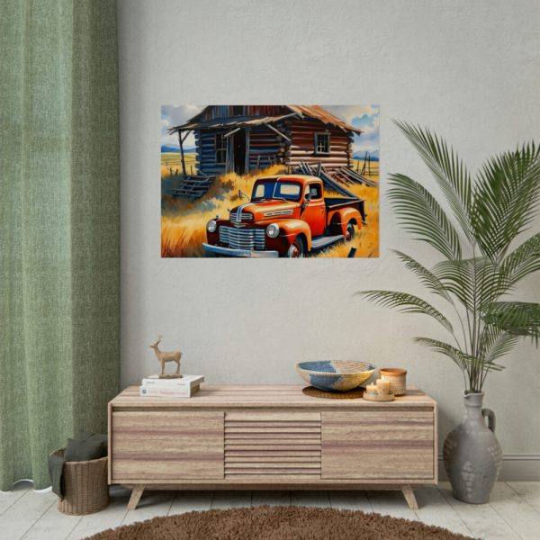 92409-58.jpg Old Red Truck Watercolor Poster