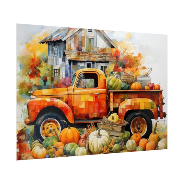 92409-62.jpg Autumn Pumpkin Truck Calendar Art Poster