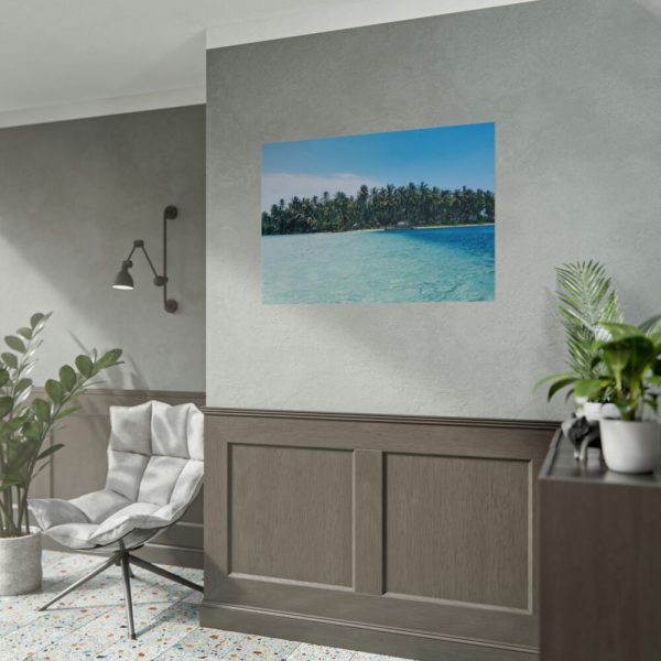 92409-674.jpg Boat Moored at an Island Poster