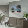 Sunny Beach With Palm Tree Poster