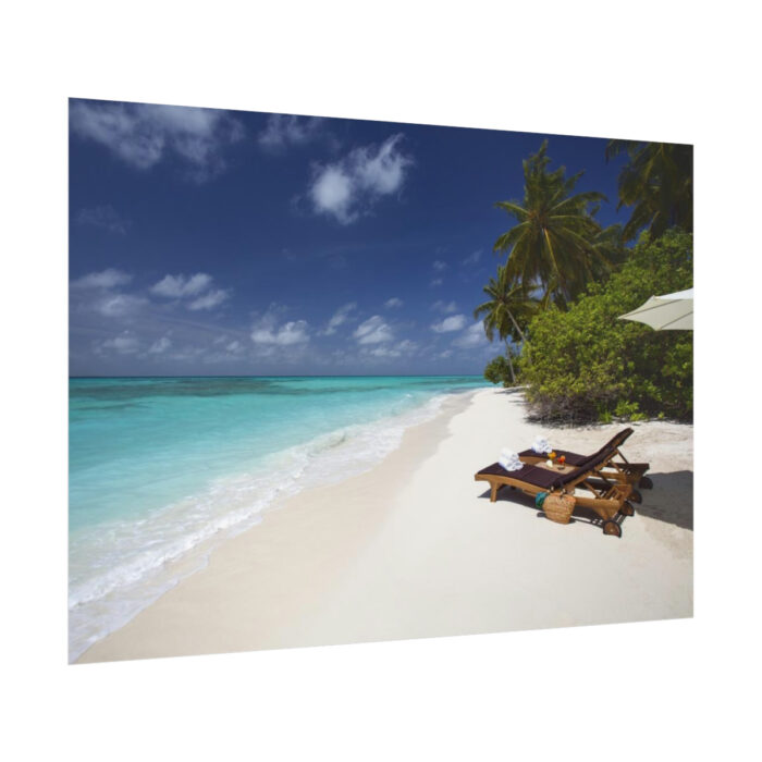 Tropical Beach, Trees, Shoreline in Summer Poster - Image 8