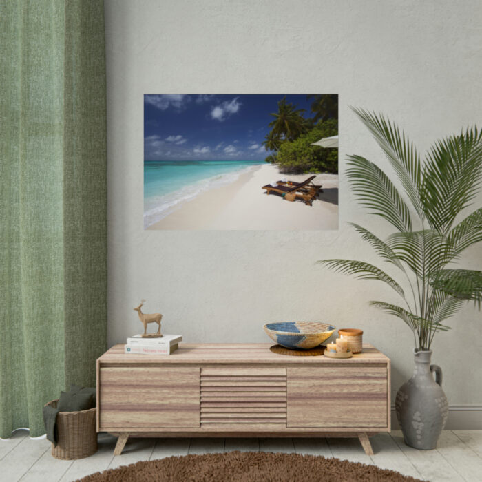 Tropical Beach, Trees, Shoreline in Summer Poster - Image 9