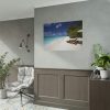 Tropical Beach, Trees, Shoreline in Summer Poster