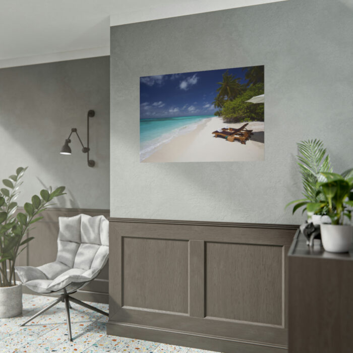 Tropical Beach, Trees, Shoreline in Summer Poster - Image 10
