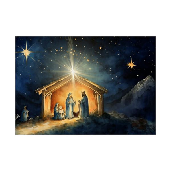 Abstract Representation of the Birth of Jesus Poster