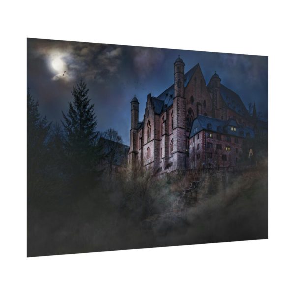 92409-77.jpg Mystical Castle in Dark Forest Poster