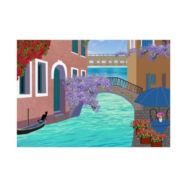 Channel Houses Italy Venice Poster