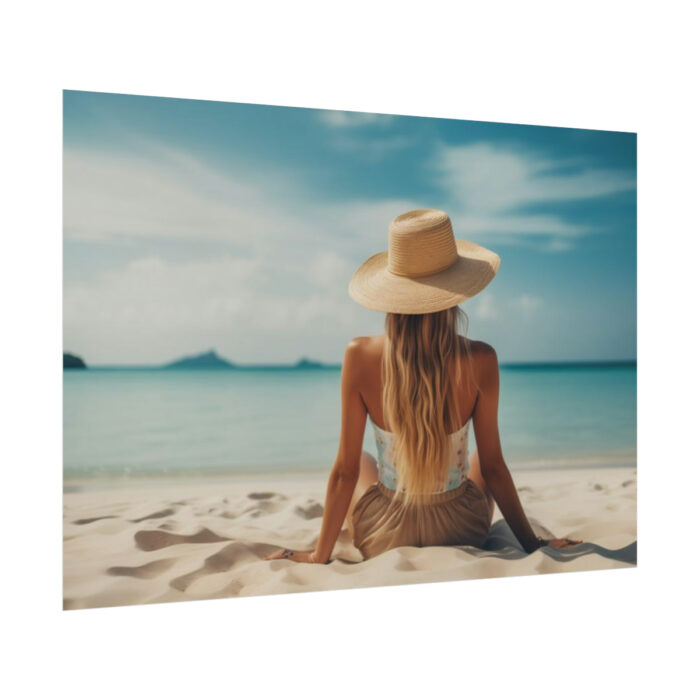 Young Woman On The Beach Poster - Image 8