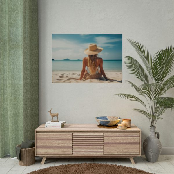 Young Woman On The Beach Poster