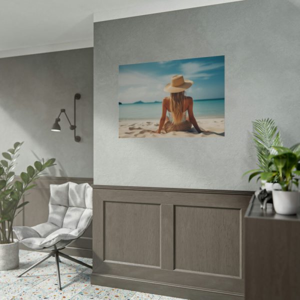 Young Woman On The Beach Poster