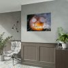92409-84.jpg Carved Halloween Pumpkin With Smoke Poster