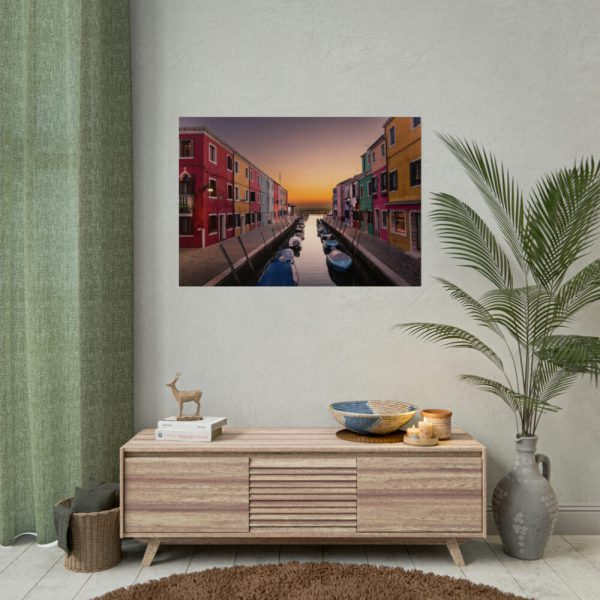 Sunset in Burano Poster