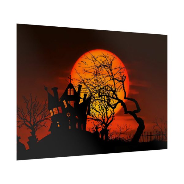 92409-87.jpg Halloween Mansion and Moon Poster