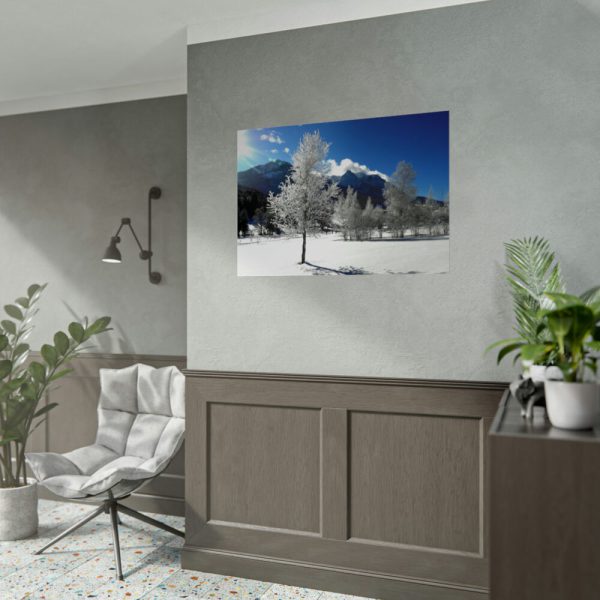 92409-874.jpg Blue Sky Cold Daylight Fosty Trees Poster