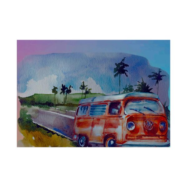 Vintage Hawaiian Bus Poster