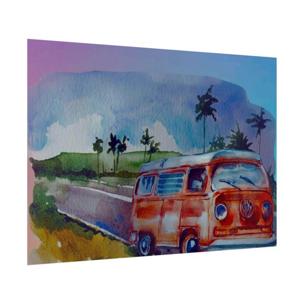 Vintage Hawaiian Bus Poster