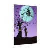 92410-102.jpg Witch Flying With Bats in Front of a Full Moon Poster