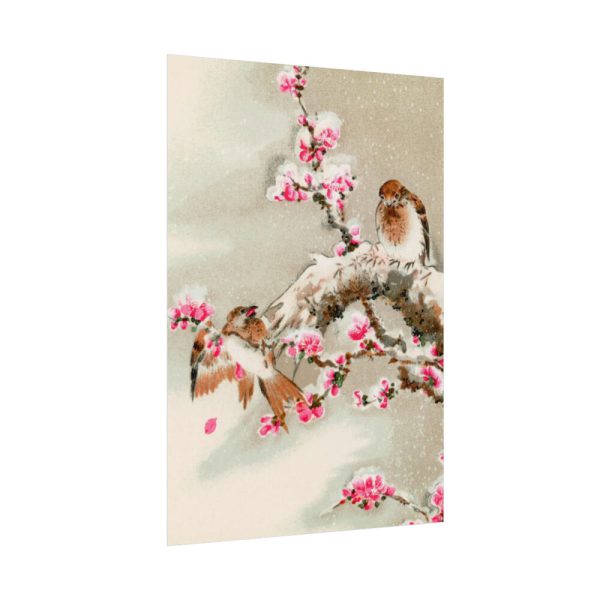 92410-147.jpg Bird Perching on Tree Top Poster
