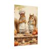 92410-152.jpg Autumn Fall Squirrels With Pumpkins Poster